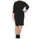 BEIGE label black fluid jersey DRESS