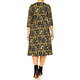 Beige Jersey Dress Print Green