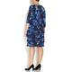 BEIGE LABEL BLUE FLORAL PRINT V-NECK DRESS 
