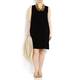 BEIGE label black cheesecloth linen DRESS