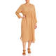 Beige Flax Linen Dress Sand