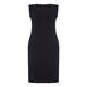 BEIGE JERSEY SHEATH DRESS IN BLACK