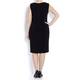 BEIGE JERSEY SHEATH DRESS IN BLACK