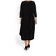 BEIGE BLACK JERSEY DRESS WITH BUBBLE HEM