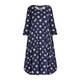 BEIGE JERSEY PRINT DRESS INDIGO