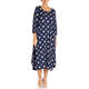 BEIGE JERSEY PRINT DRESS INDIGO