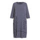 BEIGE STRETCH JERSEY STRIPE DRESS NAVY