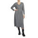 BEIGE STRETCH JERSEY RUCHED DRESS GREY