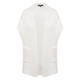 Beige Cotton Blend Ribbed Knitted Gilet White 