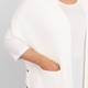 Beige Cotton Blend Ribbed Knitted Gilet White 