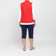 Beige Jersey Zip Gilet Red 