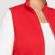 Beige Jersey Zip Gilet Red 