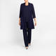 Beige Pleated A-Line Gilet Navy 