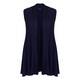Beige Pleated A-Line Gilet Navy 