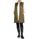 Beige Long Quilted Gilet Green