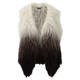 BEIGE DIP DYE FUR GILET