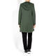 BEIGE LONG-LINE HOODY GREEN