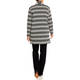 Beige Edge-To-Edge Zig-Zag Cardigan Black and White 