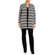 Beige Edge-To-Edge Zig-Zag Cardigan Black and White 