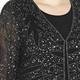 BEIGE GUNMETAL SEQUINNED SILK JACKET
