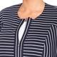 BEIGE LABEL NAVY STRIPE TEXTURED JERSEY JACKET 