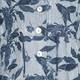 BEIGE SHORT SLEEVE, NAVY PRINT LINEN JACKET