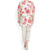 BEIGE LINEN FLORAL PRINT JACKET