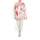 BEIGE LINEN FLORAL PRINT JACKET