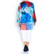BEIGE LABEL TWINSET PRINTED CHIFFON JACKET AND JERSEY VEST