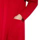 BEIGE LABEL WATERFALL FRONT LONG JACKET RED