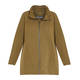 BEIGE STRETCH JERSEY ZIP LONG JACKET OLIVE