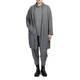 BEIGE BOILED WOOL LONG JACKET GREY