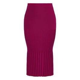 BEIGE KNITTED TUBE SKIRT BORDEAUX - Plus Size Collection