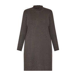 Beige Knitted Dress Grey  - Plus Size Collection