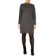 Beige Knitted Dress Grey 