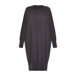 Beige Knitted Dress Grey  - Plus Size Collection