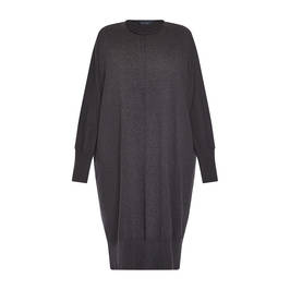 Beige Knitted Dress Grey  - Plus Size Collection