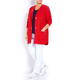 BEIGE LABEL RIBBED KNITTED JACKET WITH PRESS STUD FASTENING 