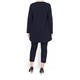 BEIGE LABEL RIBBED LONG KNITTED JACKET NAVY