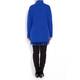 Beige knitted blue roll-neck TUNIC with fringed hem