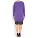 Beige violet knitted TUNIC