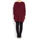 Beige knitted TUNIC in claret with embellished neck