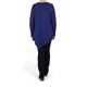 BEIGE LABEL BLUE KNITTED TUNIC WITH ASYMMETRIC HEM