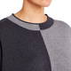 BEIGE TONAL GREY BLOCK KNITTED TUNIC