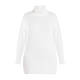 BEIGE KNITTED POLO NECK TUNIC WHITE