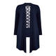 BEIGE LABEL TOP AND CARDIGAN TWINSET NAVY
