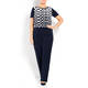 BEIGE LABEL TOP AND CARDIGAN TWINSET NAVY