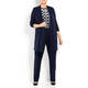 BEIGE LABEL TOP AND CARDIGAN TWINSET NAVY