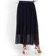 BEIGE SHEER SKIRT WITH HALF-LINING INDIGO