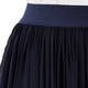 BEIGE SHEER SKIRT WITH HALF-LINING INDIGO